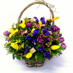 Basket with iris